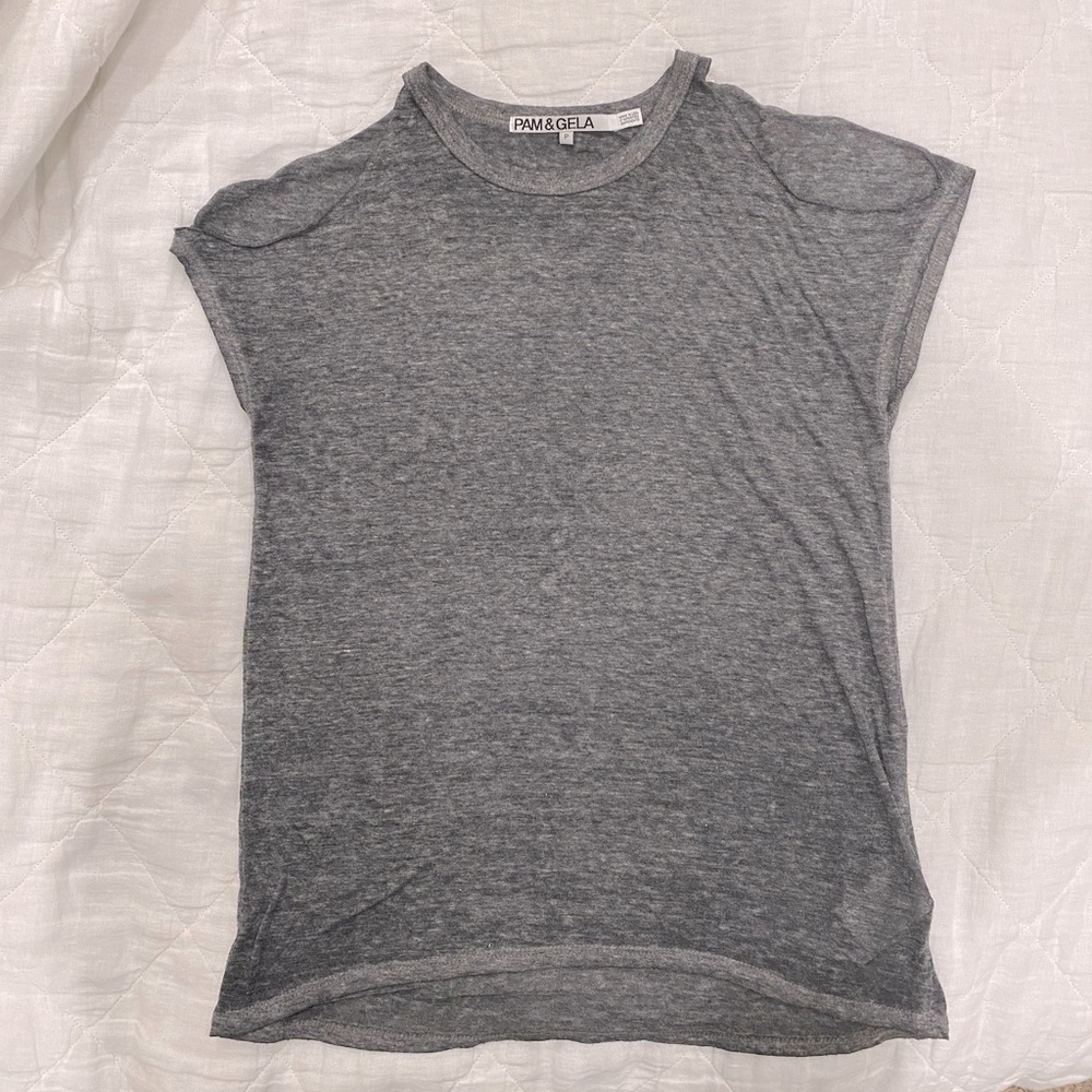 Pam and Gela burnout tee